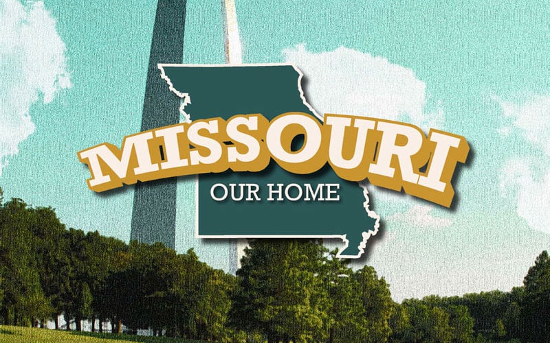 Cover of Missouri, Our Home, a Grade 3 Missouri social studies textbook by Gibbs Smith Education.